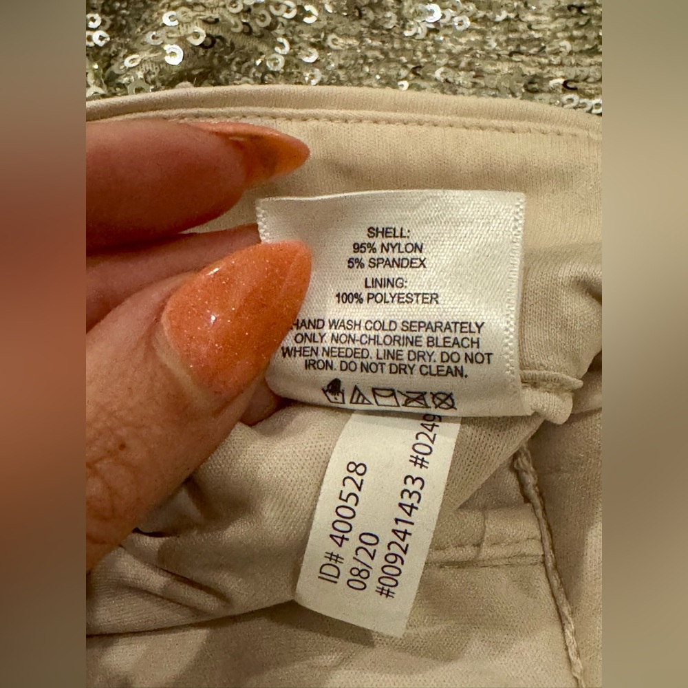 Express Sequin Silver Pants, Size S - image 6